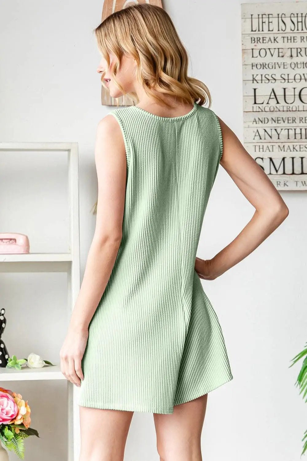 Heimish Full Size Scoop Neck Wide Strap Romper - Love Salve